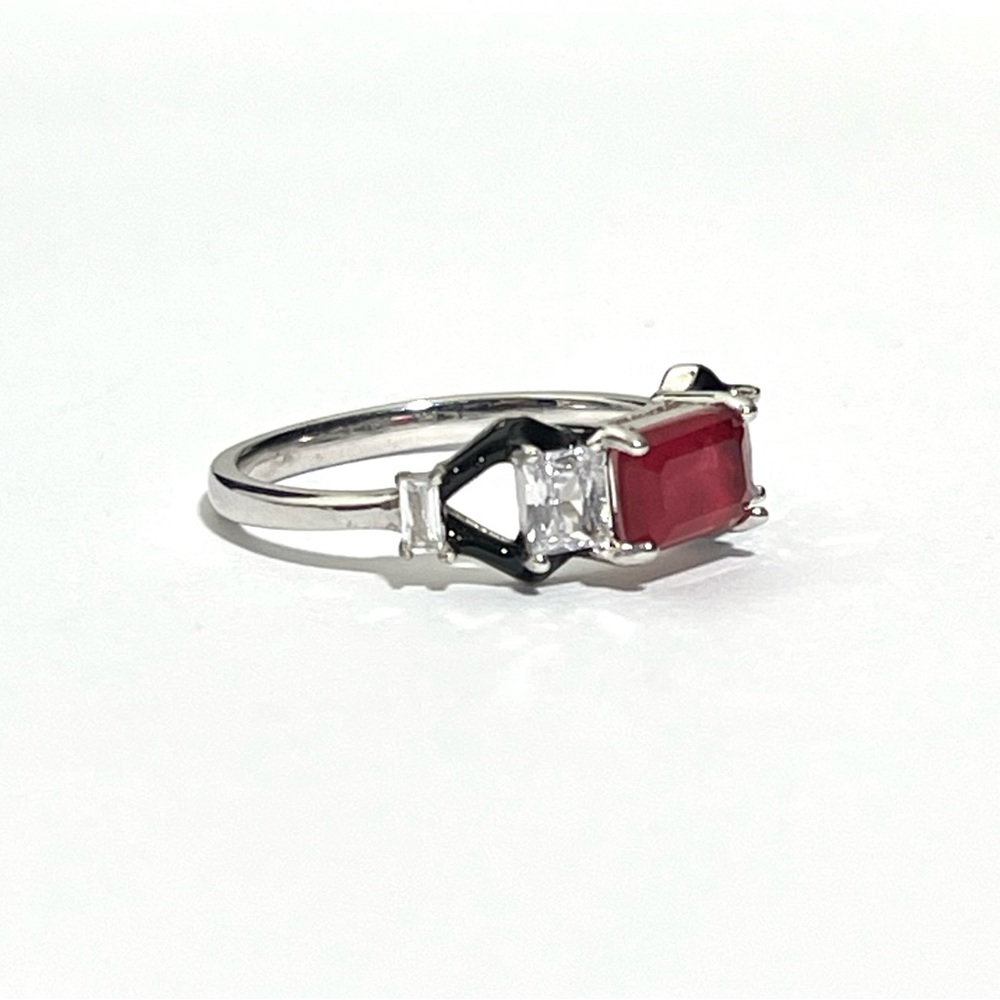 New Sterling Silver Ruby Ring - image 5